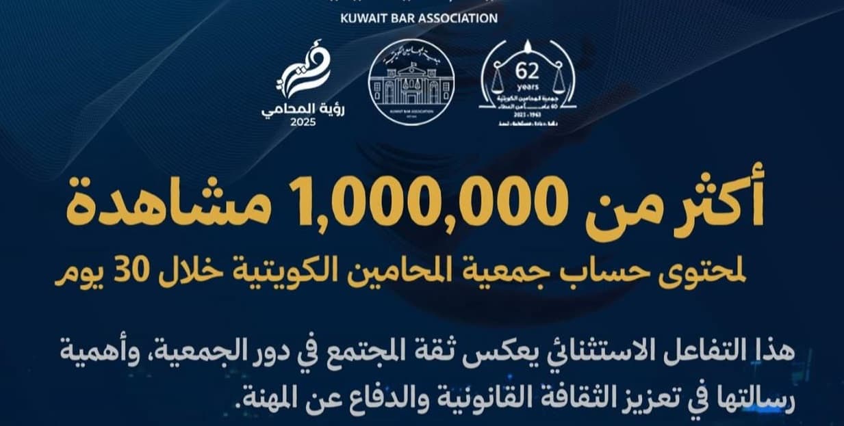 أكثر من 1,000,000 مشاهد لمحتوى حساب الجمعية على تويتر